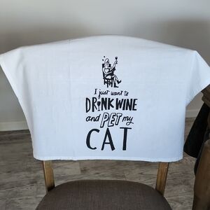 Primitives By Kathy Pet My Cat Tea Towel